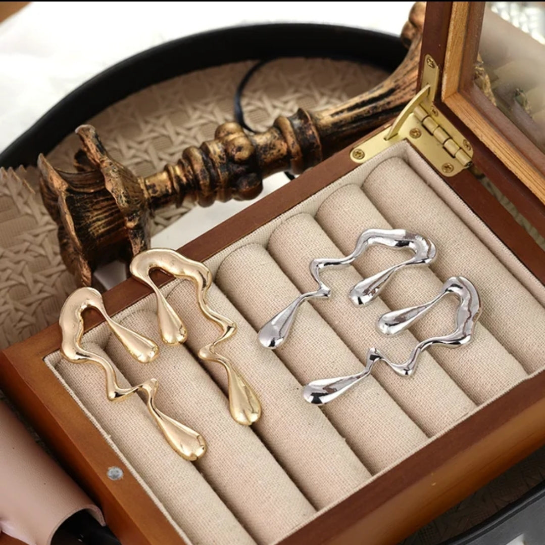 Liquid Metal Earrings